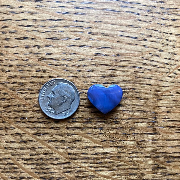 Leland blue stone cab heart cab blue cabochon small heart rock