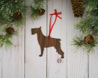 Personalized Schnauzer Dog Ornament