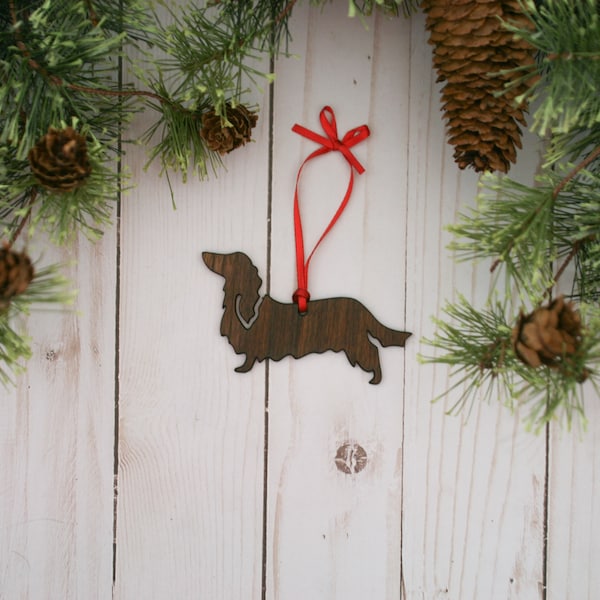 Personalized Dachshund Long Hair Ornament