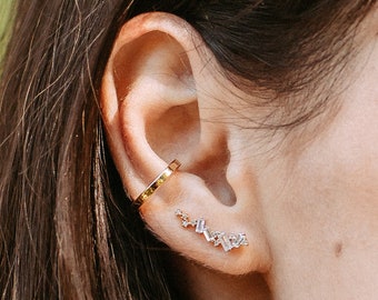 Minimalist Non Pierced Conch Ear Cuff | Ear Cuffs No Piercing | Adjustable Earrings | Huggie Ear Cuff | Dainty Ear Cuff| Fake Helix Piercing