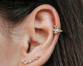 Minimalist Butterfly Ear Cuff | Ear Cuffs No Piercing |Dainty Adjustable Non Pierced Ear Cuff| Fake Helix Piercing| Valentine’s Day Gift