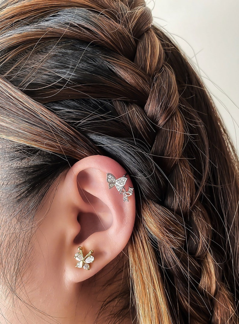 Minimalist Butterfly Ear Cuff Ear Cuffs No Piercing Etsy