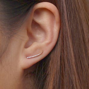 Minimalist Ear Sweep Ear Climbers |Ear Crawlers |Crawler Earrings | Ear Climber | Bridesmaids Gifts | Girlfriend Gift |Valentine’s Day Gift