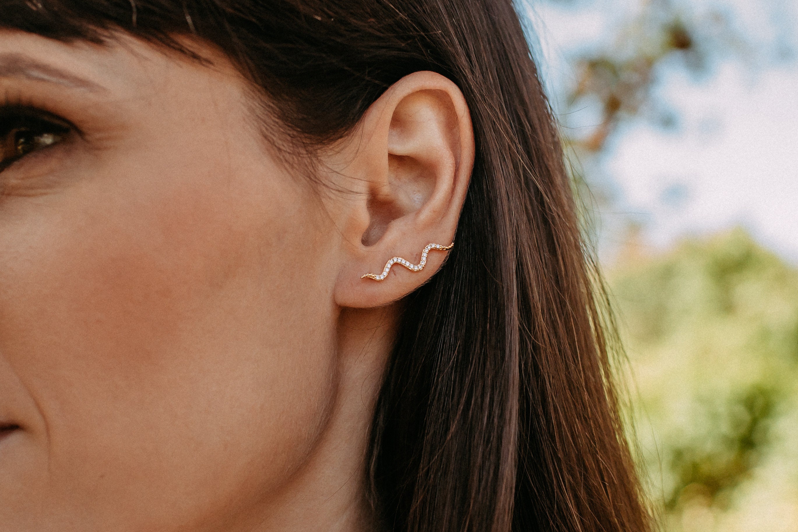 Minimalist Snake Everlasting Love Ear Crawlers Serpent Ear | Etsy