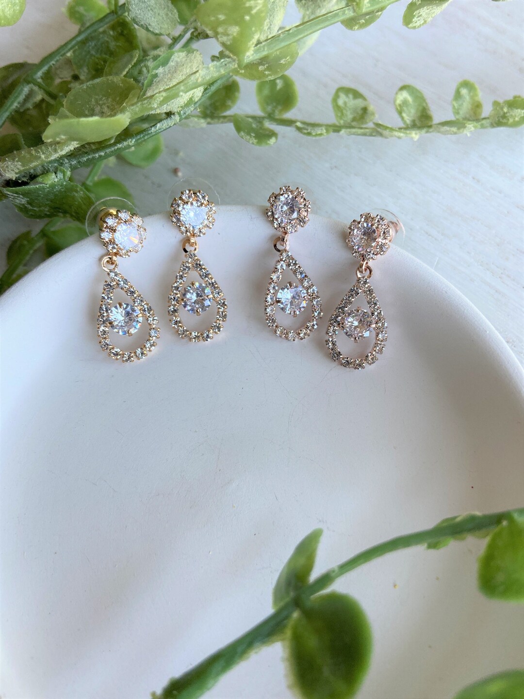 Statement Crystal Bridal Drop Earrings Bridal Jewelry Bridesmaid
