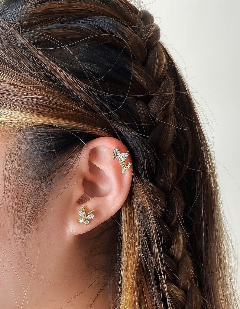 Minimalist Butterfly Ear Cuff Ear Cuffs No Piercing Etsy