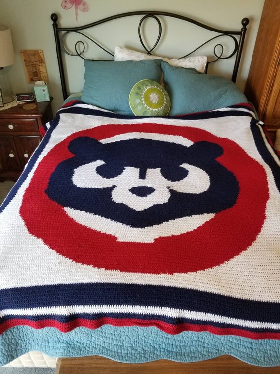 Chicago Cubs Large Afghan - Chicago Cubs Toddler Bedding Chicago Cubs Large Afghan - Chicago Cubs Toddler Bedding