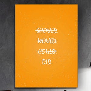 Impressão em tela com citação inspiradora, arte de parede motivacional para decoração de escritório, decoração moderna para empreendedores