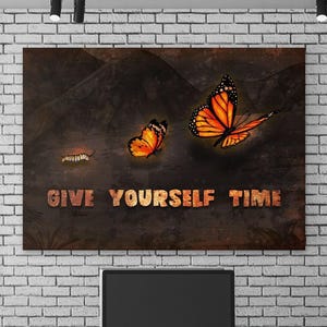 Butterfly Dreams Canvas Art  Monarch Wings Wall Decor for Growth  Inspiration
