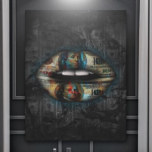 Canvaskunst Boss Babe Lips, vrouw kantoordecor muurafdruk