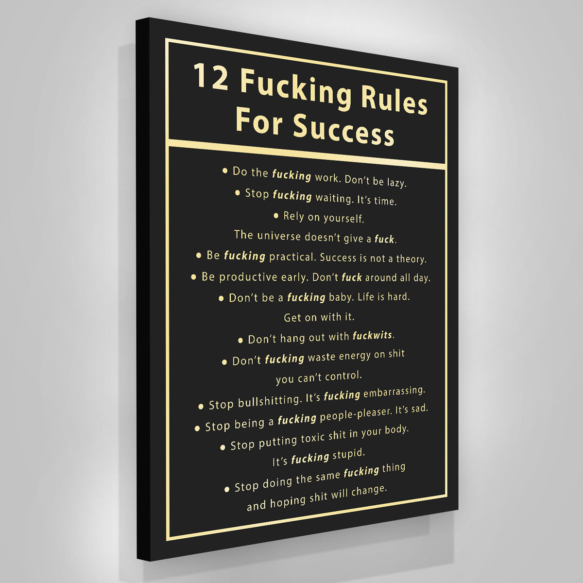 12 Rules for Success Motivational Quote Canvas Print Wall Art Office Decor,  Successful Inspirational Modern Art, Success Framed Poster Sign - Etsy Hong  Kong