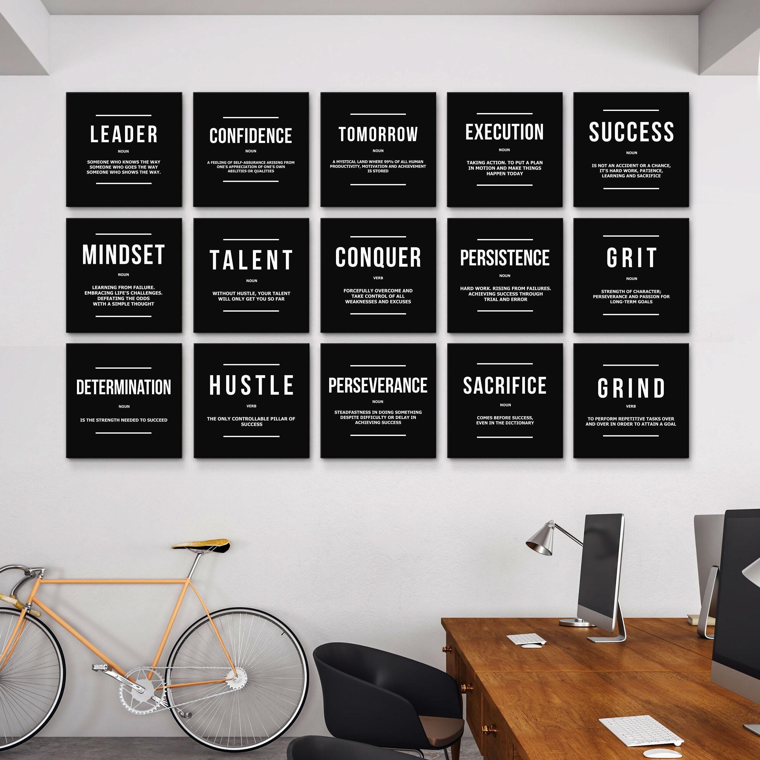 15x Motivational Wall Art Set | Inspirational Digital Prints | Office ...