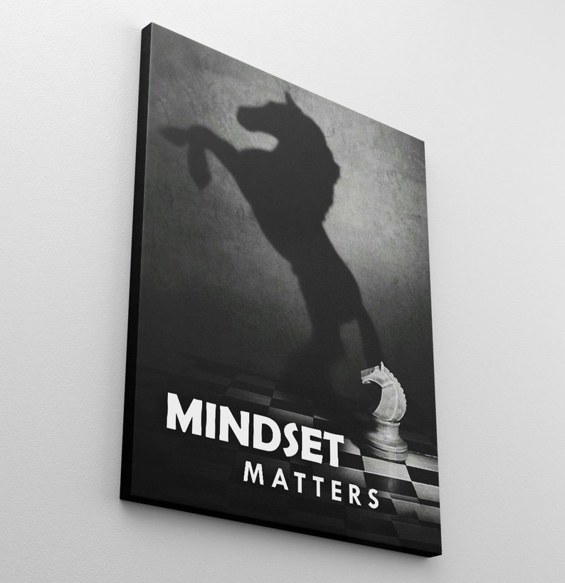 Mindset Matters Canvas Print Office Decor / Mindset Wall Art / Etsy