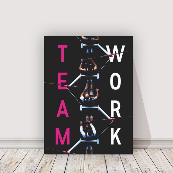 Team Work sports art canvas