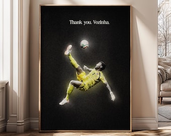 Vintage Goalkeeper Wall Art, Football Canvas Print, Soccer Poster, Sports Room Decor, Athletic Wall Art, Game Day Decor, Fan Gift - SH508