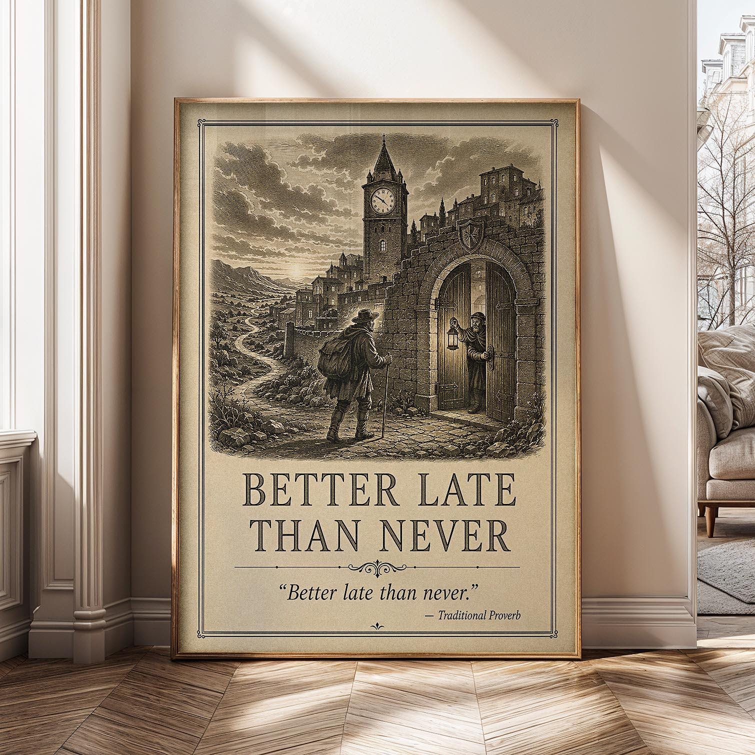 Better Late Than Never Poster - Etsy