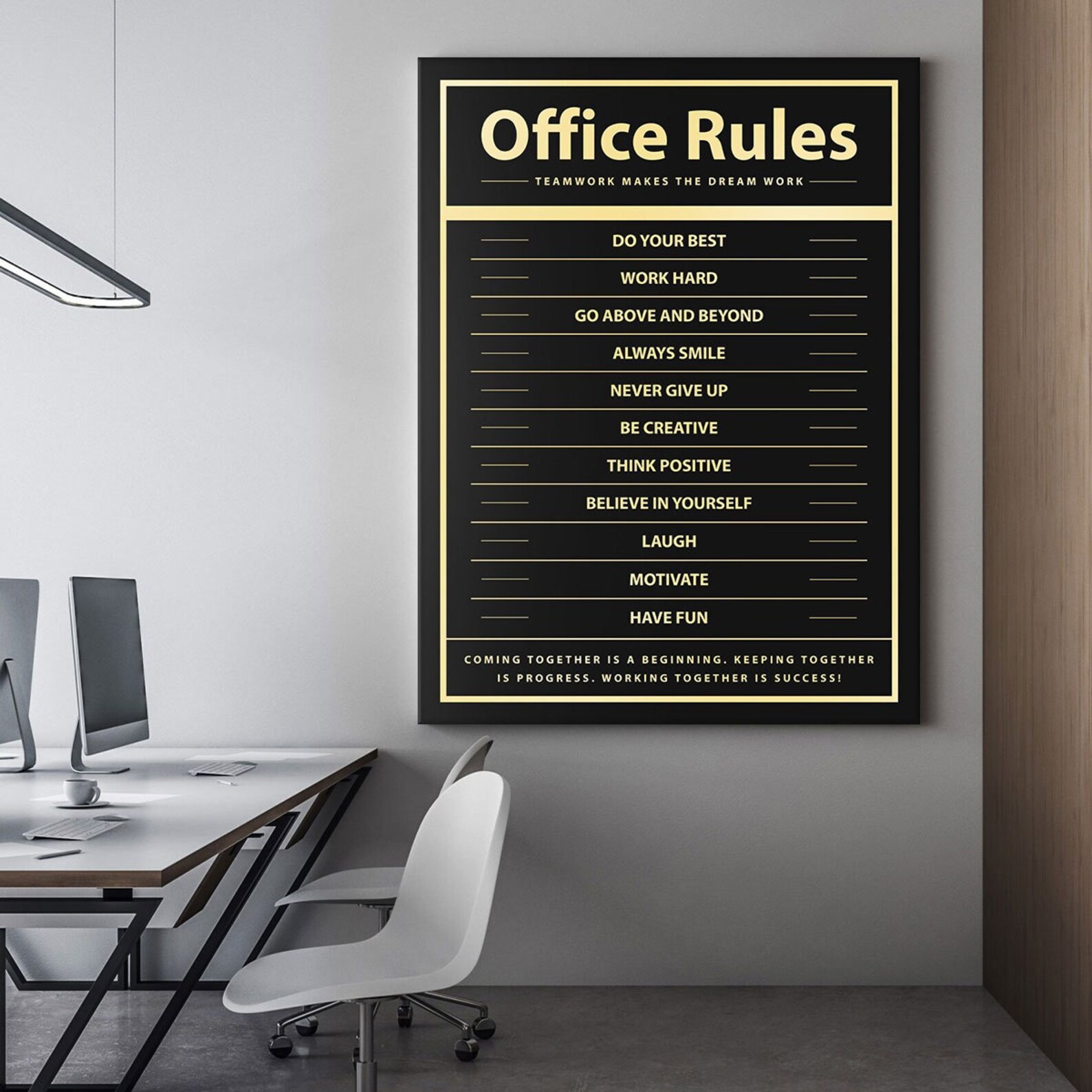 Office Rules Wall Art Office Decor Canvas Print Company Etsy