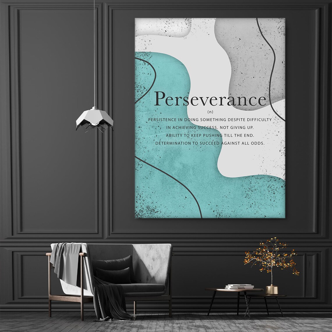 Perseverance Noun Inspirational Wall Art Canvas Print For | Etsy