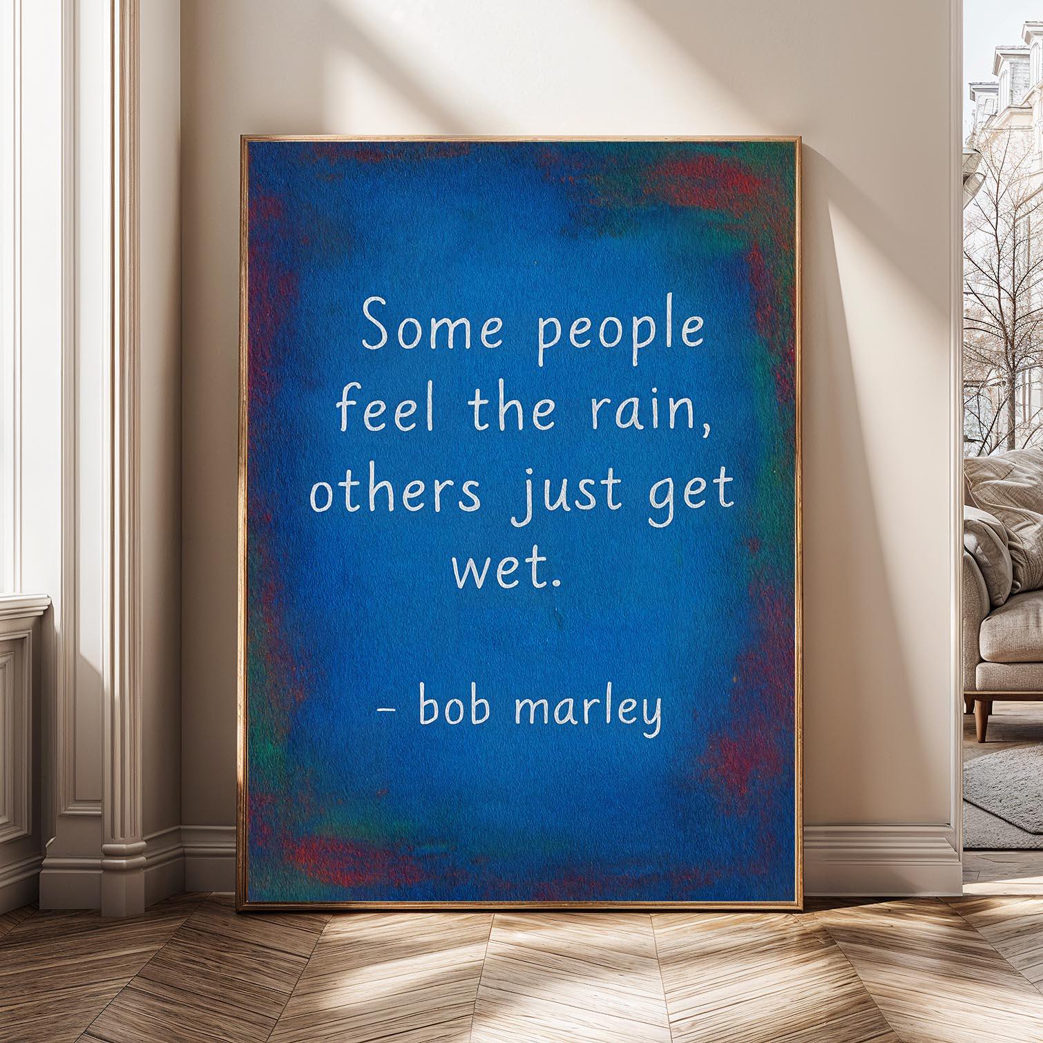 Bob Marley Quote Wall Art - Framed Canvas Reggae Music Picture