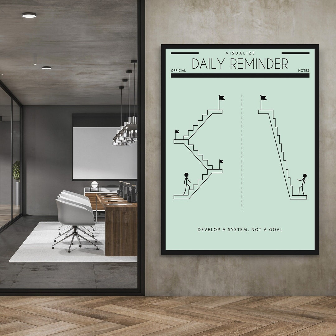 Project Goal Sign Goal System Wall Art Motivational Success Development Canvas Print ...