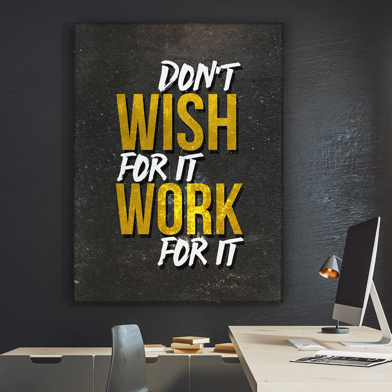 Motivational Canvas Print Wall Office Decor Home Modern Art Etsy