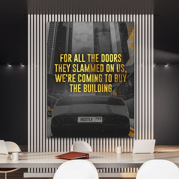 Real Estate Motivational Canvas Print Wall Art Office Decor Etsy