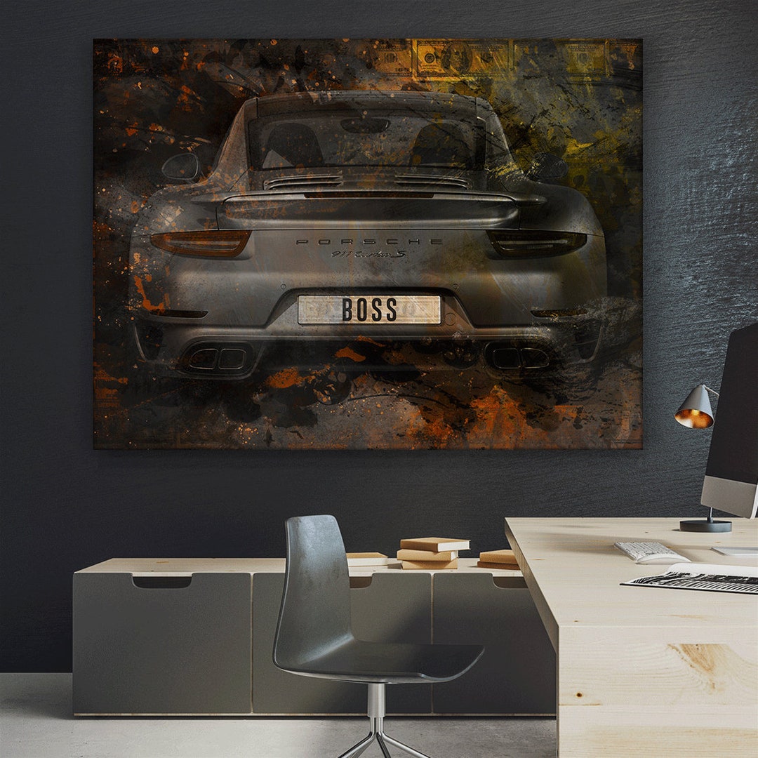 BOSS Supercar Wall Art – Luxury Car Canvas Print, Motivational Office ...