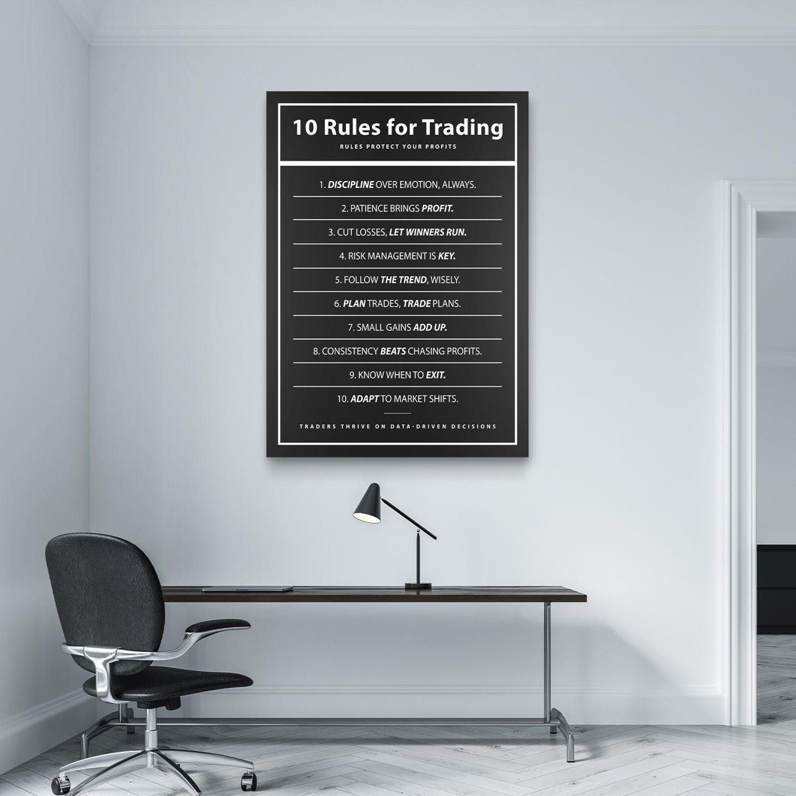 10 Rules for Trading Digital Download, Trading Rules Wall Art, Trader ...