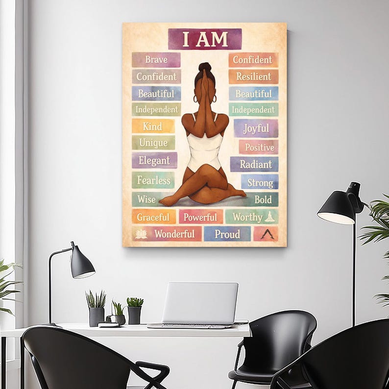 I Am Affirmations Wall Art, Self Love Poster, Positive Affirmation ...