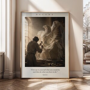 Personal Growth Canvas Wall Art, Transformation Poster, Craftsmanship Motivation Print, Inspirational Office Decor SH751