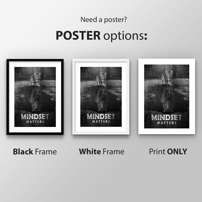 Mindset Matters Canvas Print Wall Art Office Decor Etsy