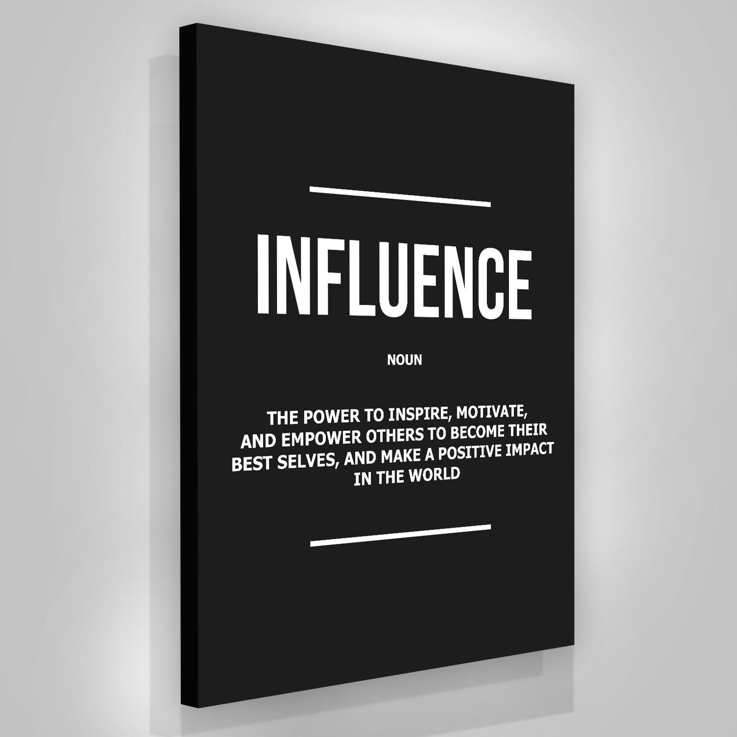 Influence Definition Wall Art | Motivational Quote Print | Minimalist ...