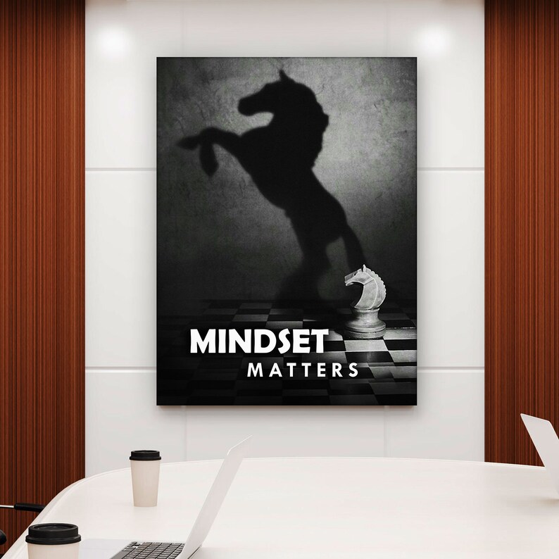 Mindset Matters Canvas Print Office Decor / Mindset Wall Art / Etsy