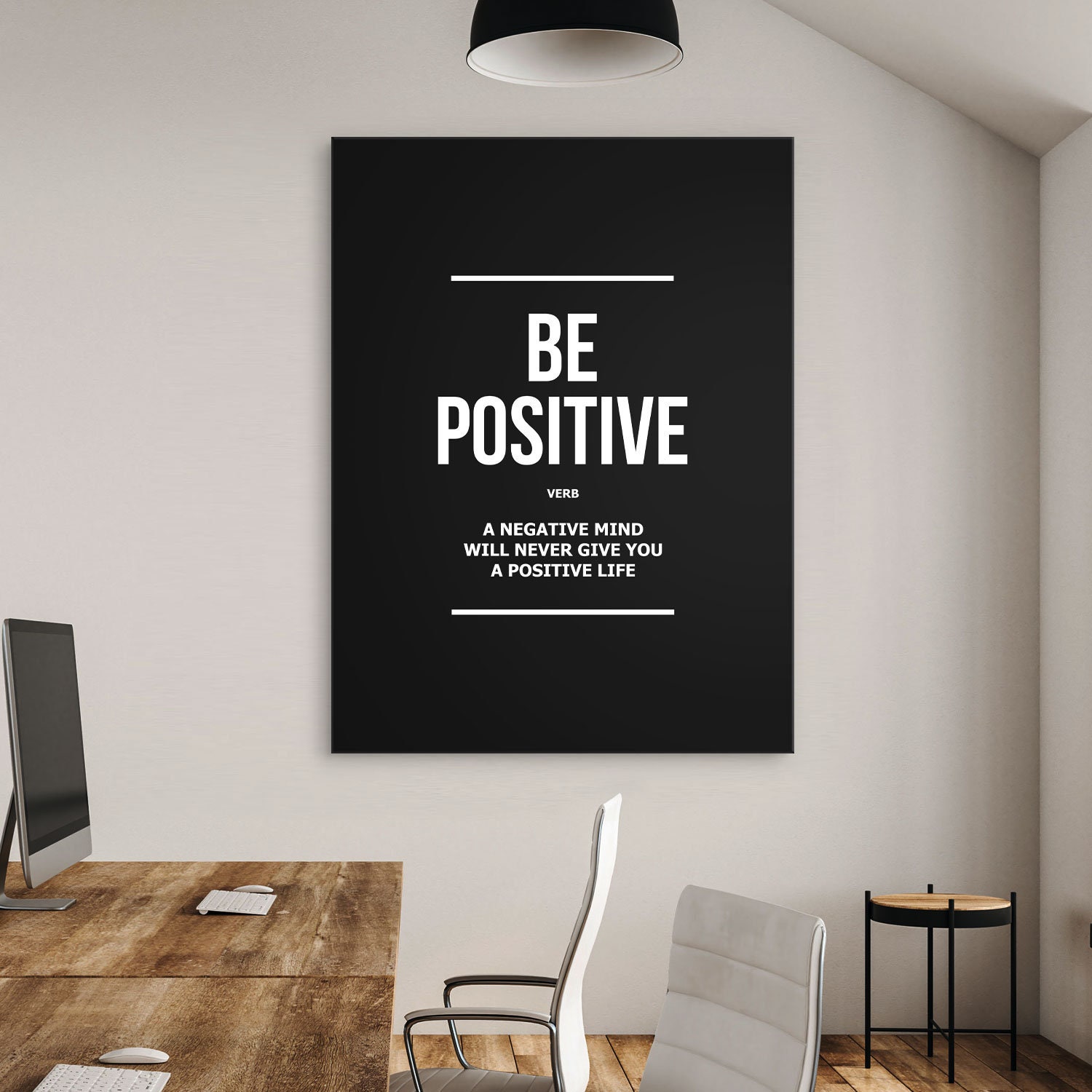 Think Positive Be Positive Wall Decor Canvas Modern Office Decor POSITIVITY Definition Wall Art Canvas Positivity Quote Artwork