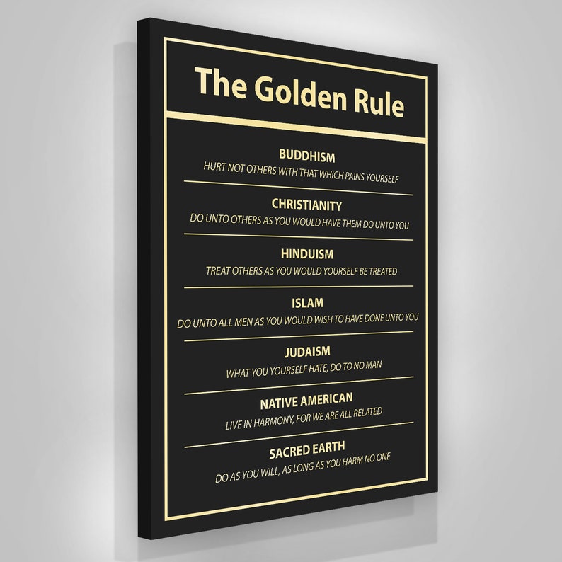 The Golden Rule Wall Art World Religions Home Decor Hinduism Etsy