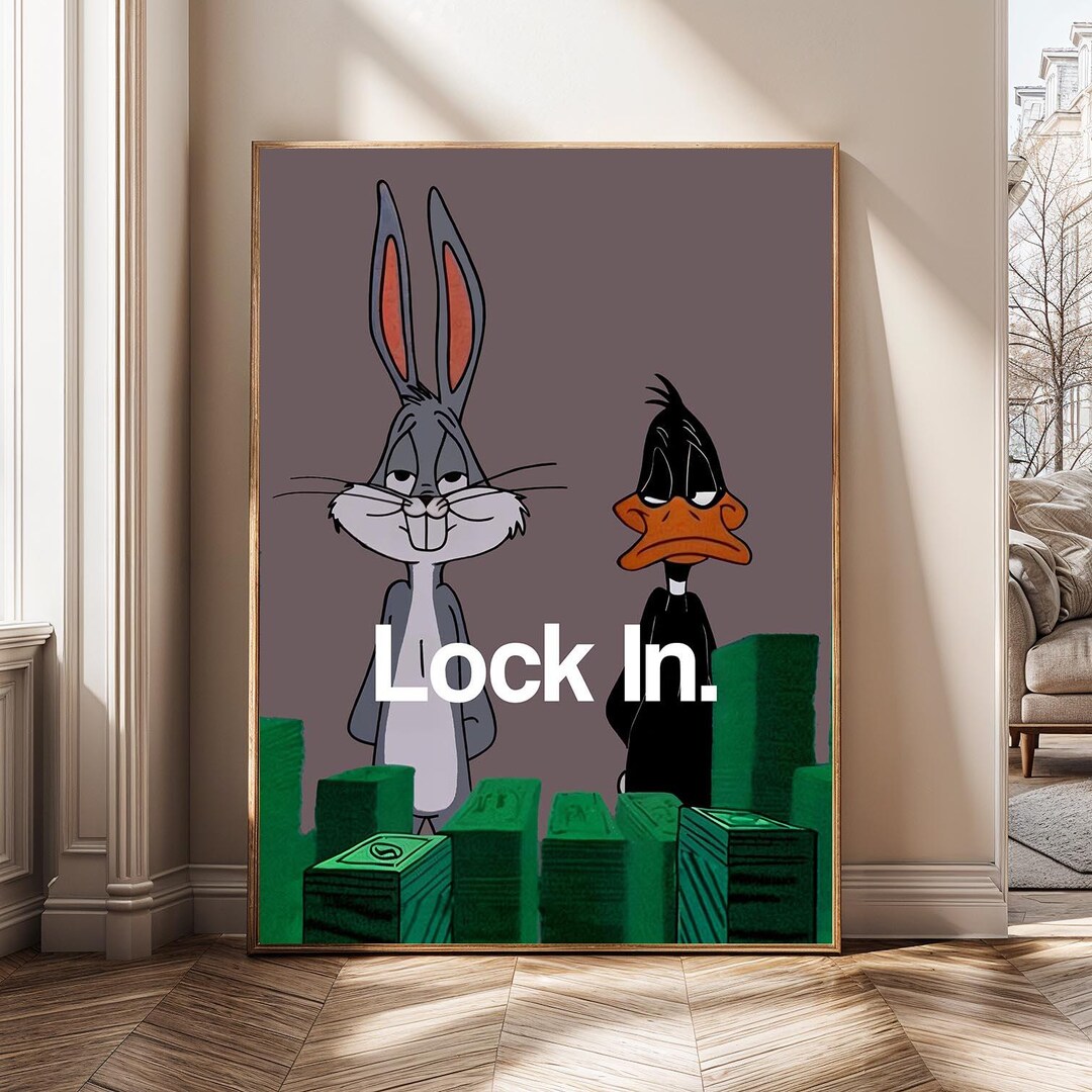 Lock in Motivational Wall Art Canvas Print, Money Mindset Poster ...