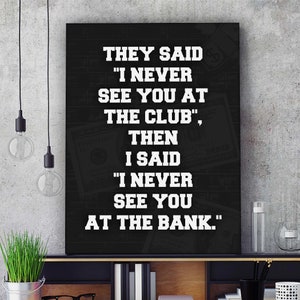 Millionaire Mindset Motivational Wall Art, Office Decor Canvas Print