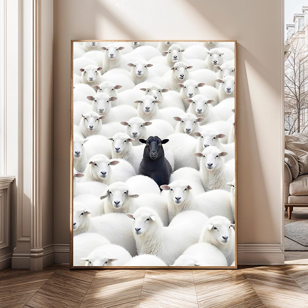 Black Sheep Wall Art Canvas Print – Stand Out From the Crowd Poster ...