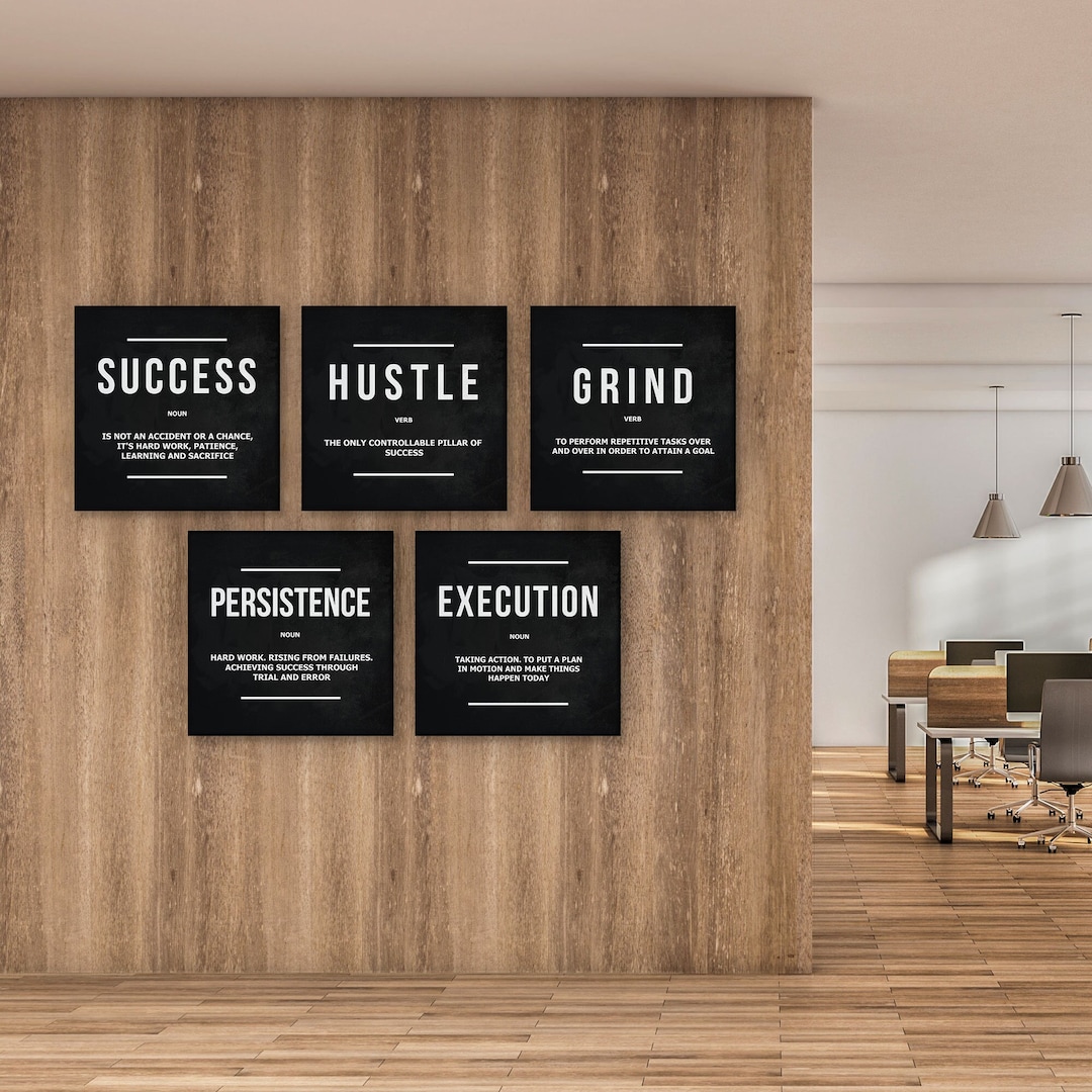 5x Inspirational Wall Art Office Decor Motivational Canvas Print