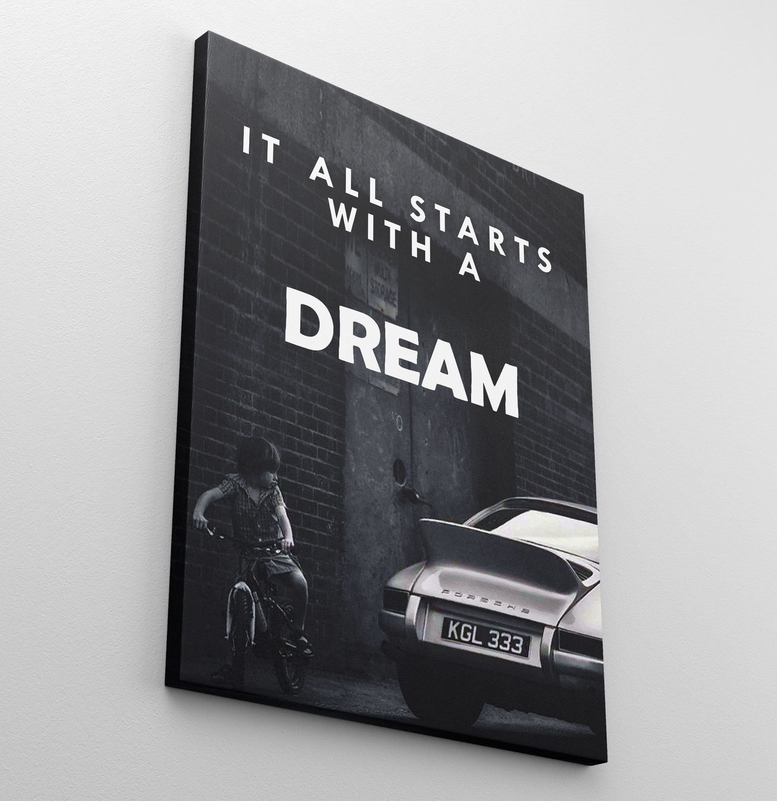 It All Starts With A Dream Motivational Wall Art Canvas Print Etsy