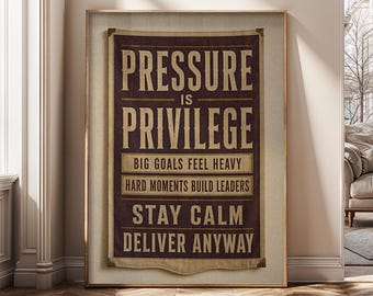 Leadership Wall Art Canvas, High Performance Office Decor, Entrepreneur Motivation Poster, Executive Mindset Print, Bold Quote Art- SH707