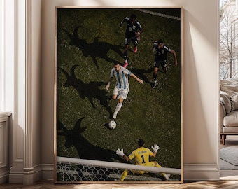 Soccer Art Canvas Print, Football Goal Poster, Stadium Sports Decor, Athlete Decor, Game Room Art, Sports Gift, Digital Download - SH504