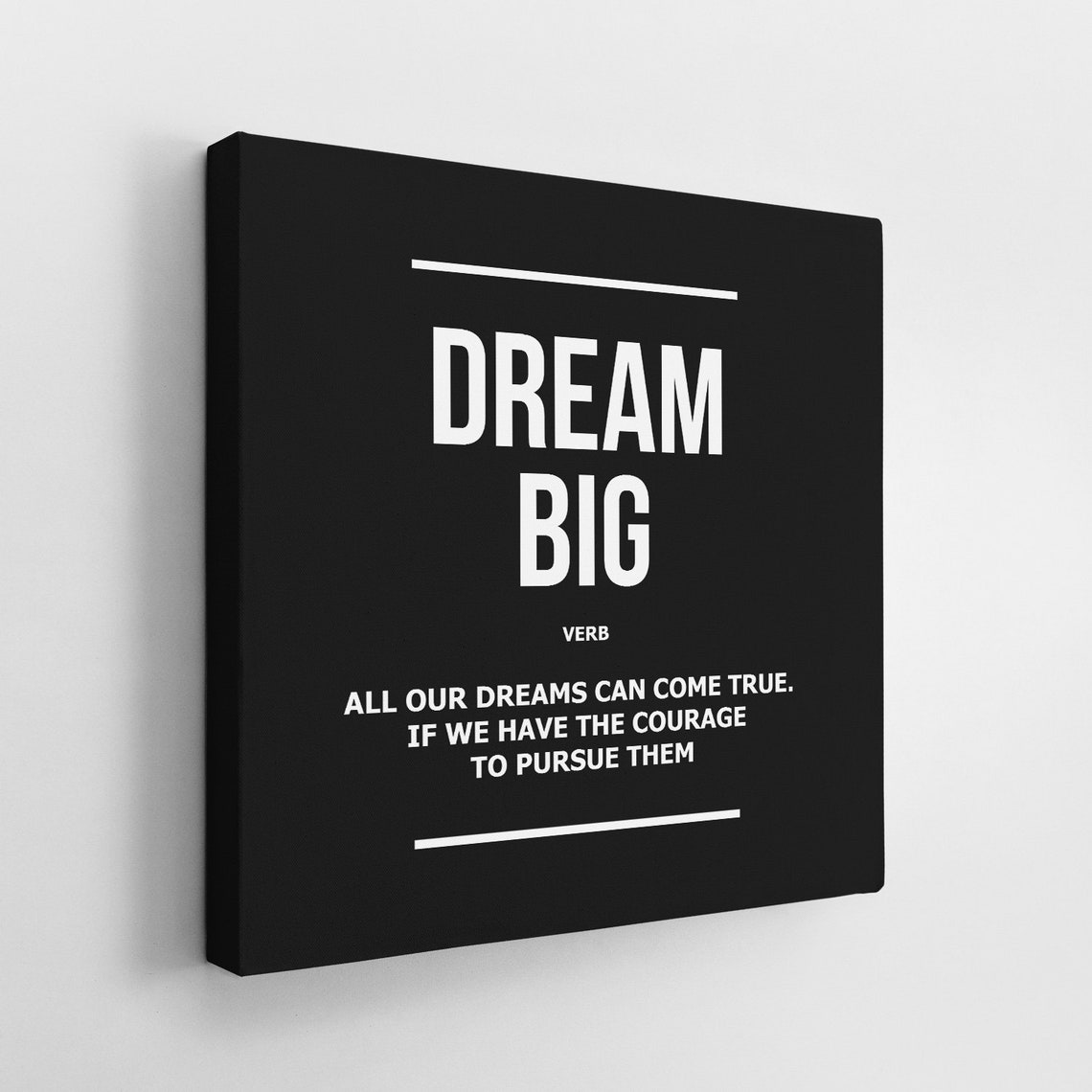 6x Motivational Wall Art Canvas Prints Office Decor Dream Etsy