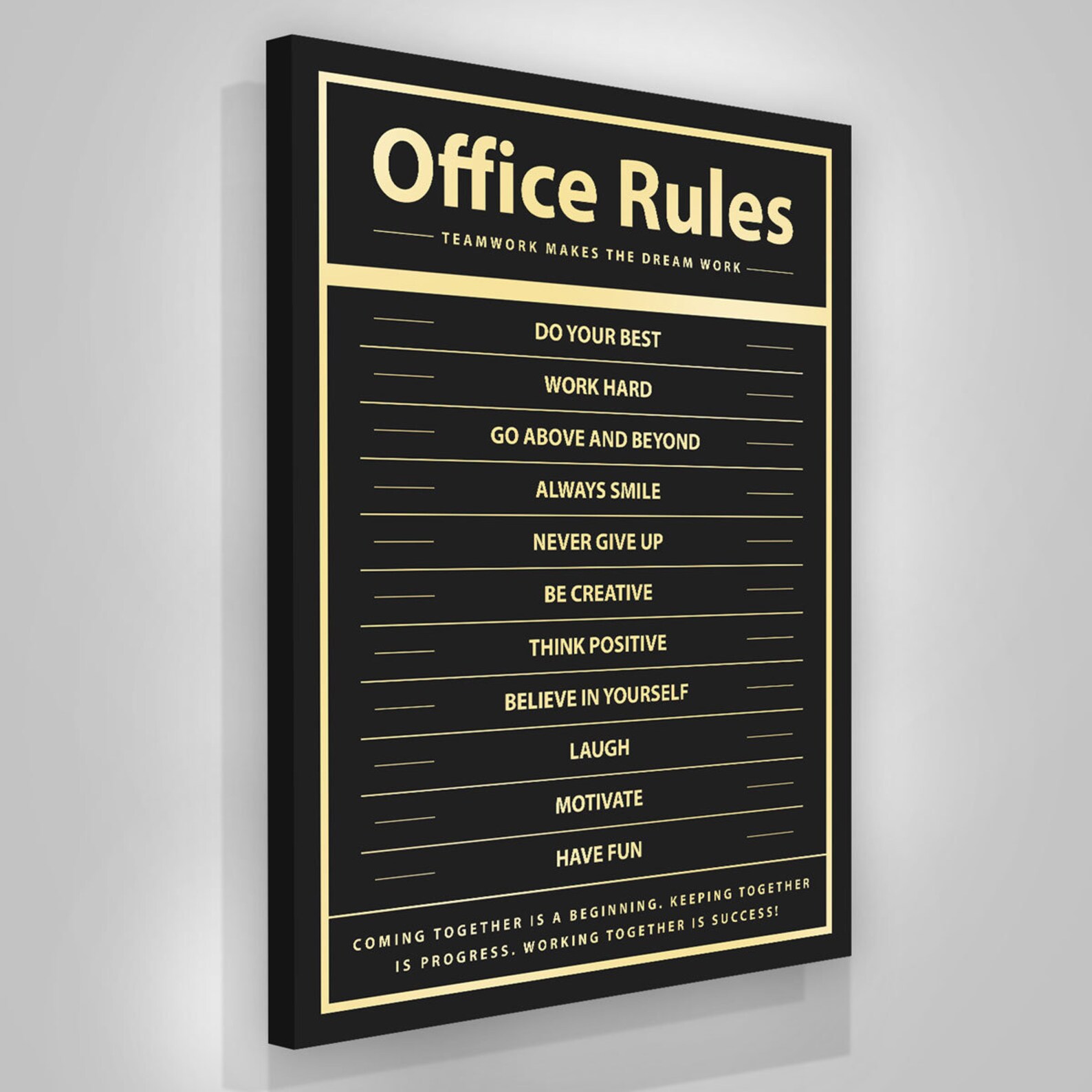 Office Rules Wall Art Office Decor Canvas Print Company Etsy