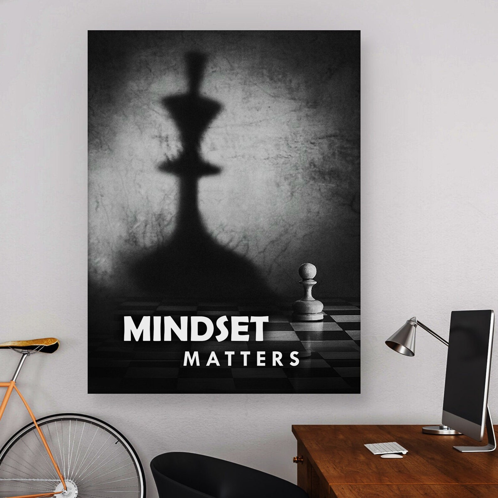 Mindset is Everything Canvas Print Inspirational Wall Art Etsy