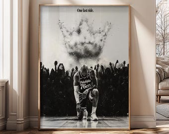 Basketball Retirement Art, Final Season Canvas Print, Sports Legend Poster, Motivational Gym Decor, Athlete Gift, Locker Room Art - SH515
