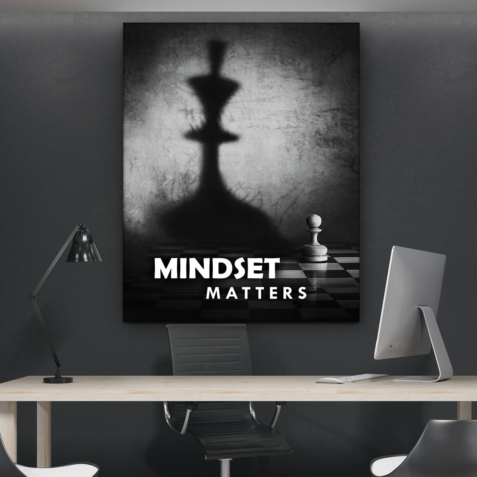 Mindset is Everything Canvas Print Inspirational Wall Art Etsy