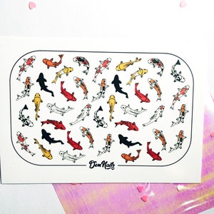 Koi Fish Nail Decals | Vegan | Cruelty-free | 10-free