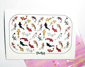 Koi Fish Nail Decals | Vegan | Cruelty-free | 10-free