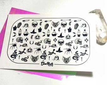 Halloween nageldekaler | Vegansk | Inte testad på djur | 10-gratis